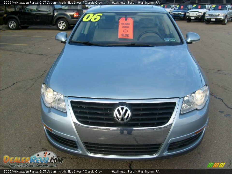2006 Volkswagen Passat 2.0T Sedan Arctic Blue Silver / Classic Grey Photo #12