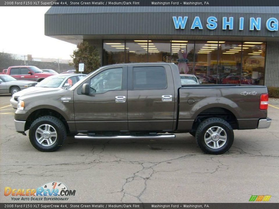 2008 Ford F150 XLT SuperCrew 4x4 Stone Green Metallic / Medium/Dark Flint Photo #2