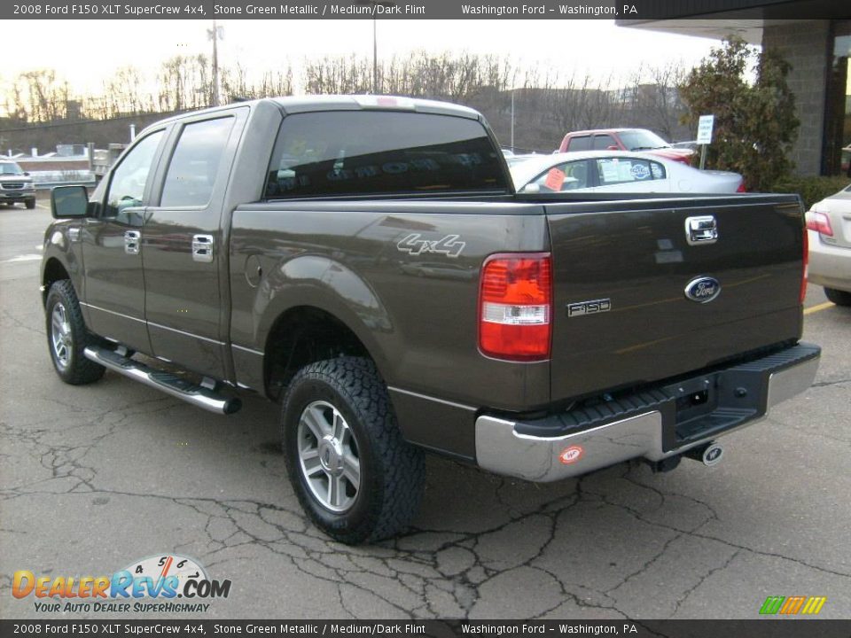 2008 Ford F150 XLT SuperCrew 4x4 Stone Green Metallic / Medium/Dark Flint Photo #3