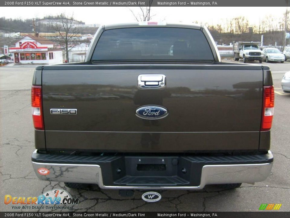 2008 Ford F150 XLT SuperCrew 4x4 Stone Green Metallic / Medium/Dark Flint Photo #4
