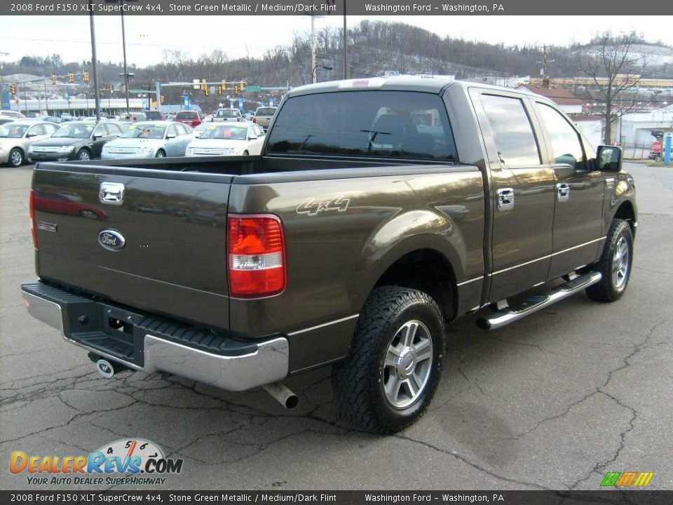 2008 Ford F150 XLT SuperCrew 4x4 Stone Green Metallic / Medium/Dark Flint Photo #5