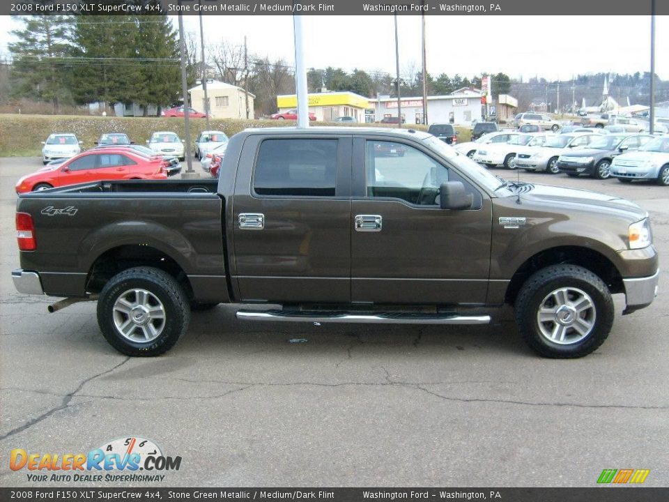2008 Ford F150 XLT SuperCrew 4x4 Stone Green Metallic / Medium/Dark Flint Photo #6