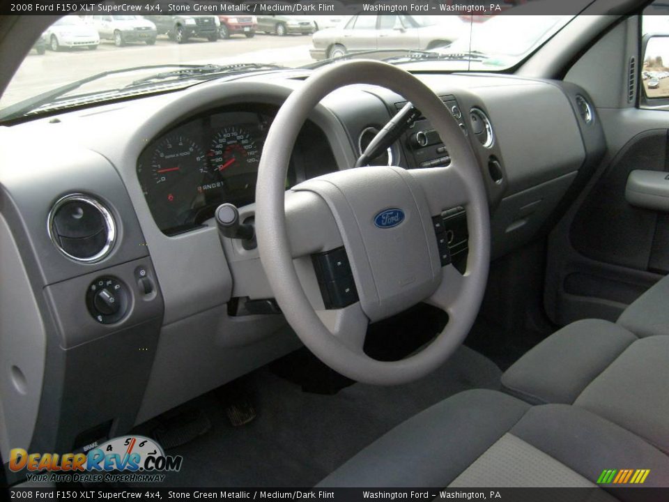 2008 Ford F150 XLT SuperCrew 4x4 Stone Green Metallic / Medium/Dark Flint Photo #11