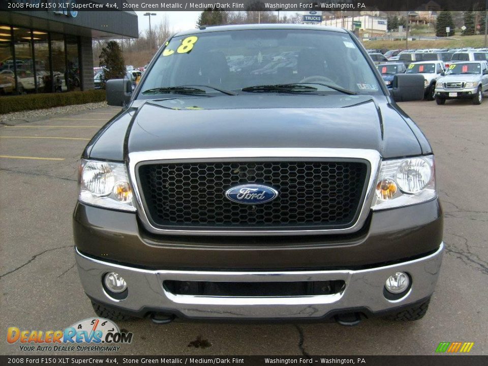 2008 Ford F150 XLT SuperCrew 4x4 Stone Green Metallic / Medium/Dark Flint Photo #13
