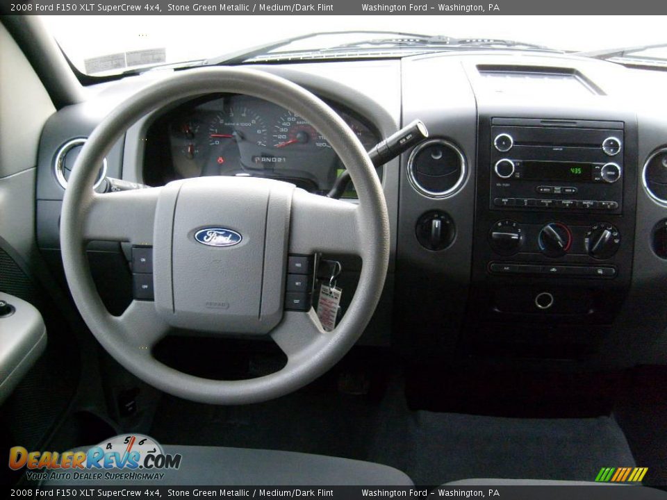 2008 Ford F150 XLT SuperCrew 4x4 Stone Green Metallic / Medium/Dark Flint Photo #14