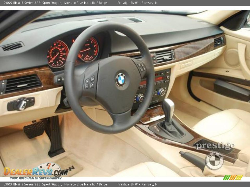 2009 BMW 3 Series 328i Sport Wagon Monaco Blue Metallic / Beige Photo #11