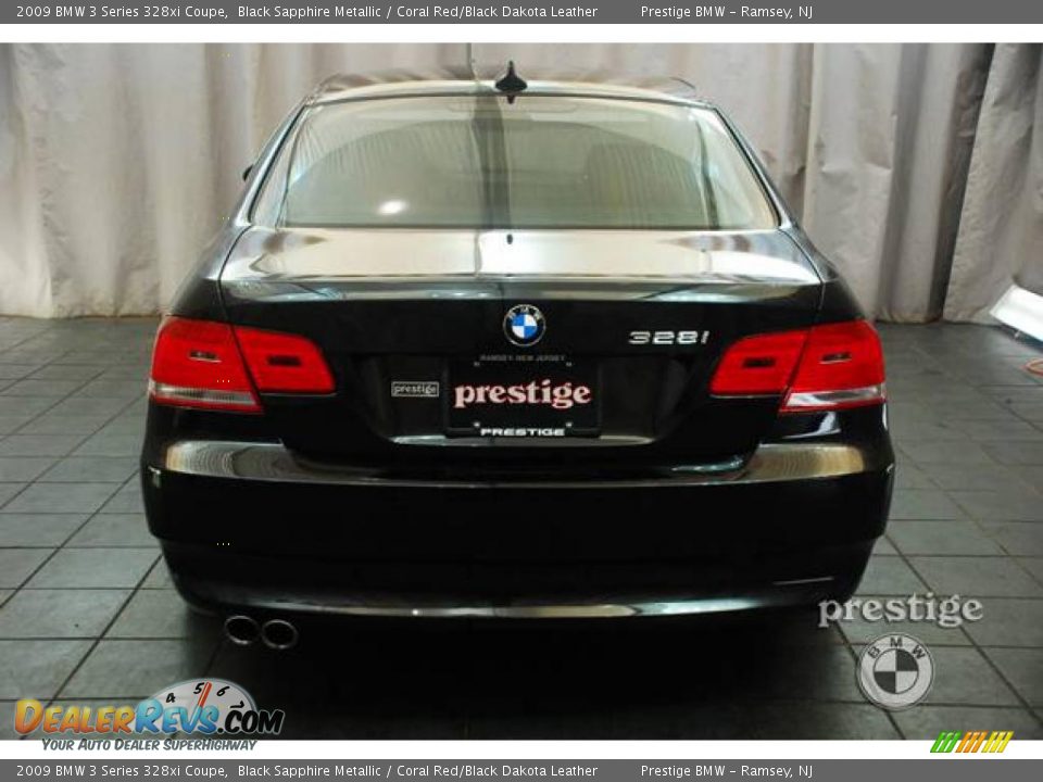 2009 BMW 3 Series 328xi Coupe Black Sapphire Metallic / Coral Red/Black Dakota Leather Photo #2