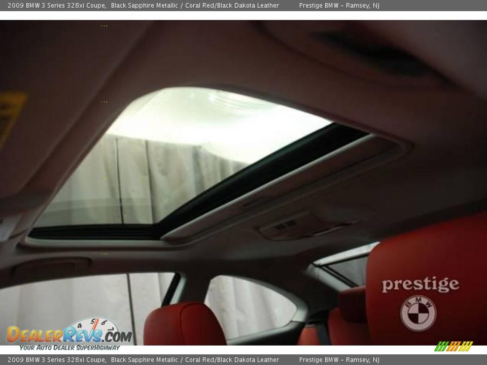 2009 BMW 3 Series 328xi Coupe Black Sapphire Metallic / Coral Red/Black Dakota Leather Photo #5