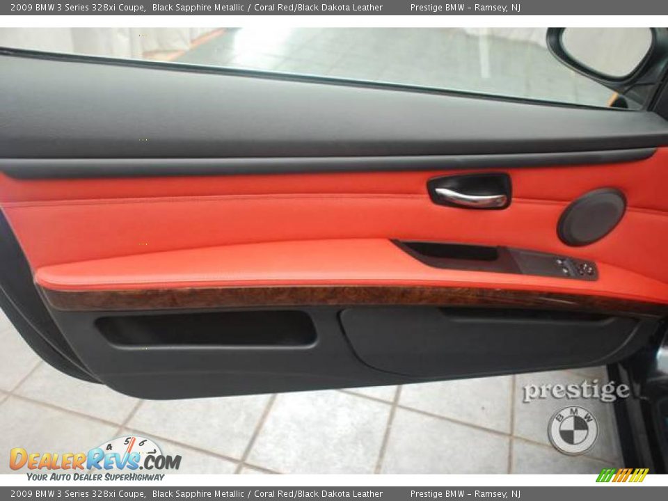 2009 BMW 3 Series 328xi Coupe Black Sapphire Metallic / Coral Red/Black Dakota Leather Photo #9