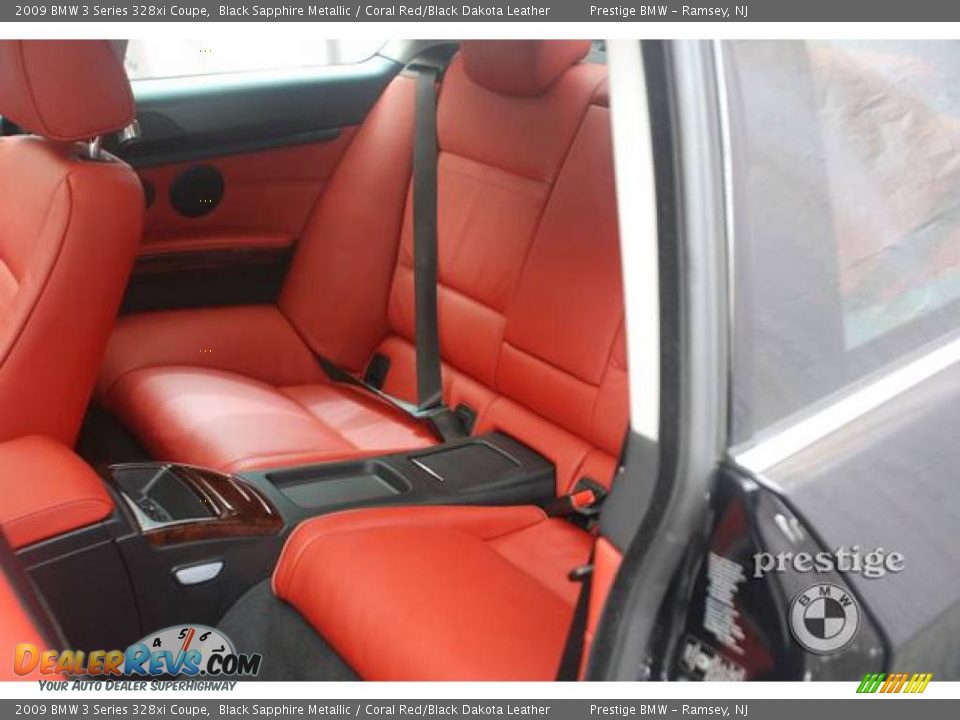 2009 BMW 3 Series 328xi Coupe Black Sapphire Metallic / Coral Red/Black Dakota Leather Photo #10