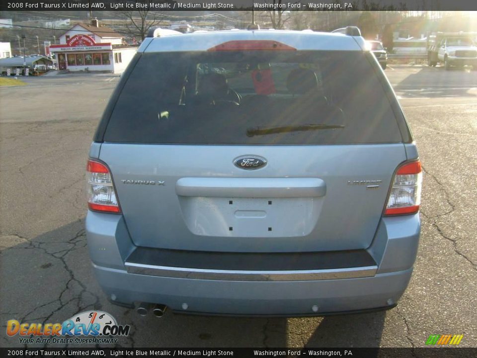 2008 Ford Taurus X Limited AWD Light Ice Blue Metallic / Medium Light Stone Photo #4