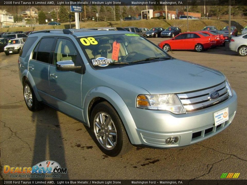 2008 Ford Taurus X Limited AWD Light Ice Blue Metallic / Medium Light Stone Photo #10