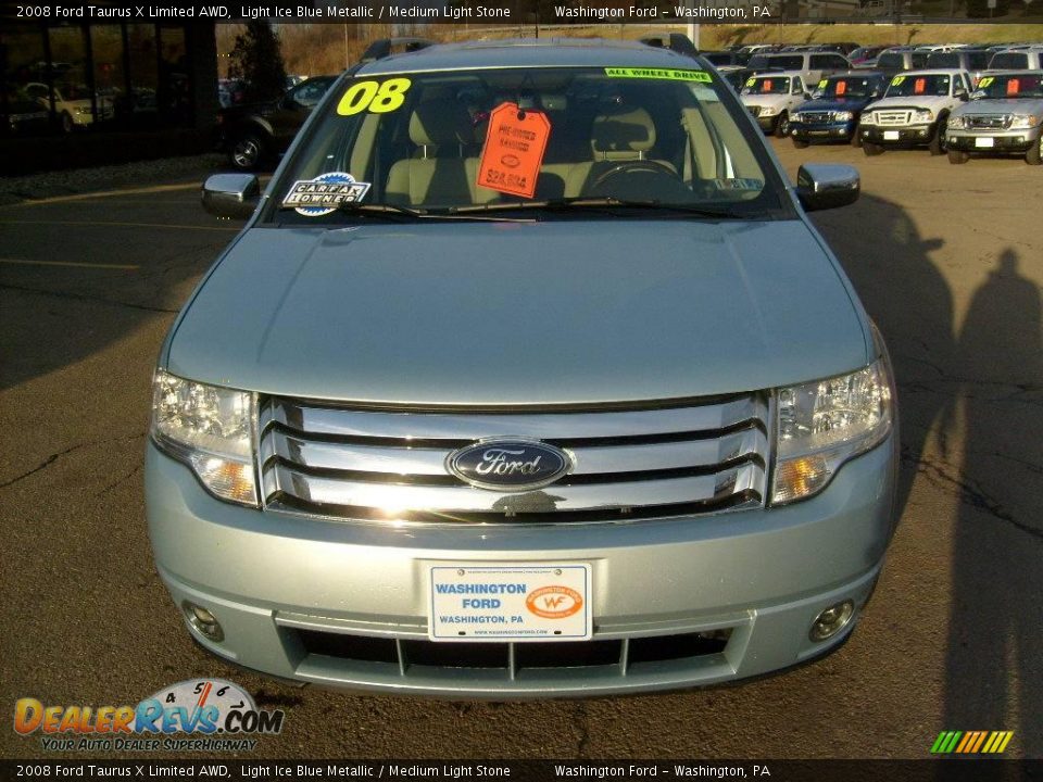 2008 Ford Taurus X Limited AWD Light Ice Blue Metallic / Medium Light Stone Photo #11