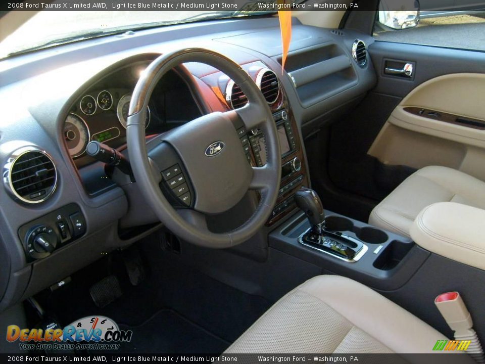 2008 Ford Taurus X Limited AWD Light Ice Blue Metallic / Medium Light Stone Photo #12