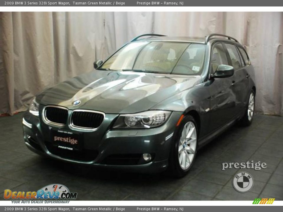 2009 BMW 3 Series 328i Sport Wagon Tasman Green Metallic / Beige Photo #1