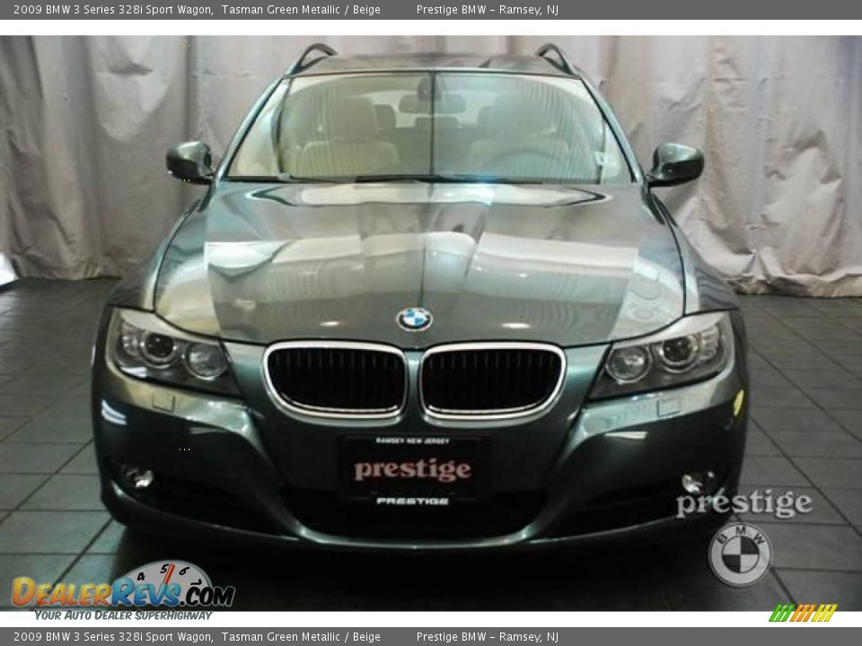 2009 BMW 3 Series 328i Sport Wagon Tasman Green Metallic / Beige Photo #5