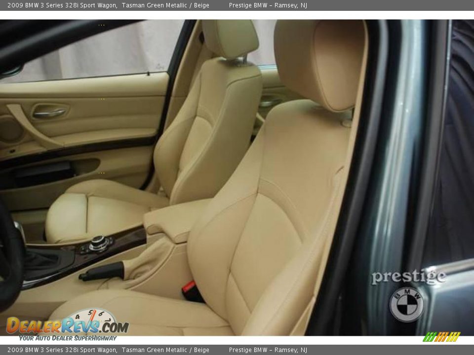 2009 BMW 3 Series 328i Sport Wagon Tasman Green Metallic / Beige Photo #15
