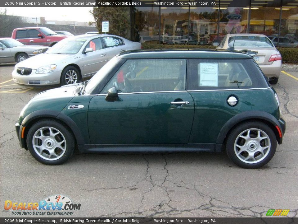 2006 Mini Cooper S Hardtop British Racing Green Metallic / Cordoba Beige Photo #2