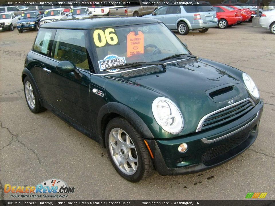 2006 Mini Cooper S Hardtop British Racing Green Metallic / Cordoba Beige Photo #10
