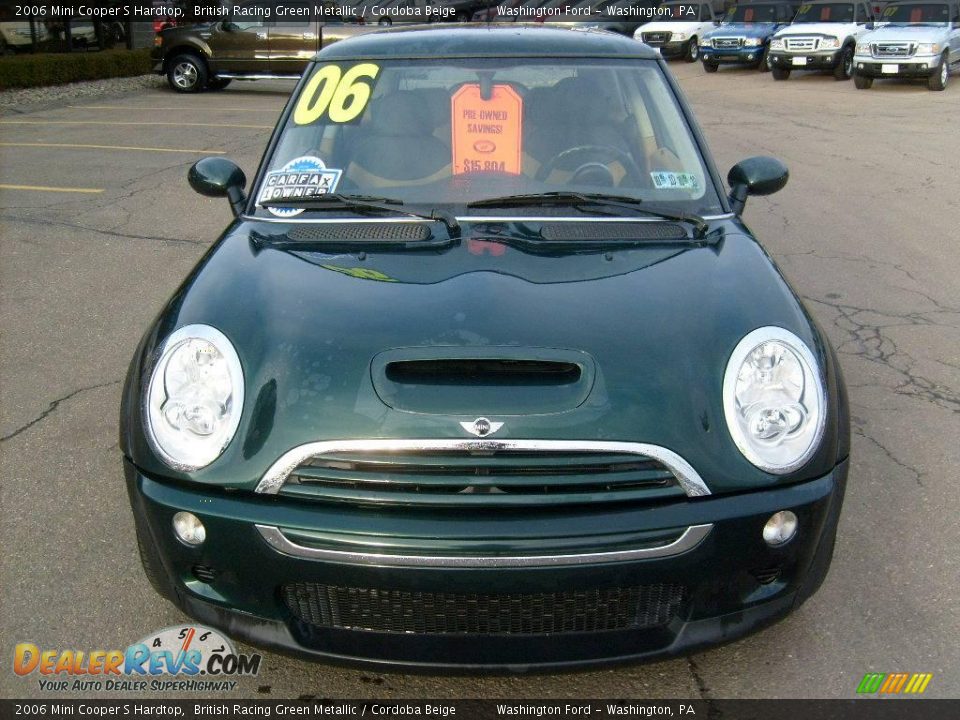 2006 Mini Cooper S Hardtop British Racing Green Metallic / Cordoba Beige Photo #13