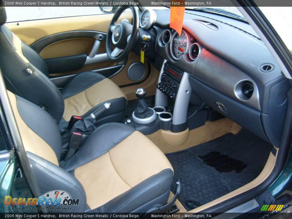 2006 Mini Cooper S Hardtop British Racing Green Metallic / Cordoba Beige Photo #17