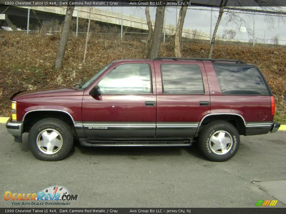 1999 Chevrolet Tahoe LS 4x4 Dark Carmine Red Metallic / Gray Photo #1