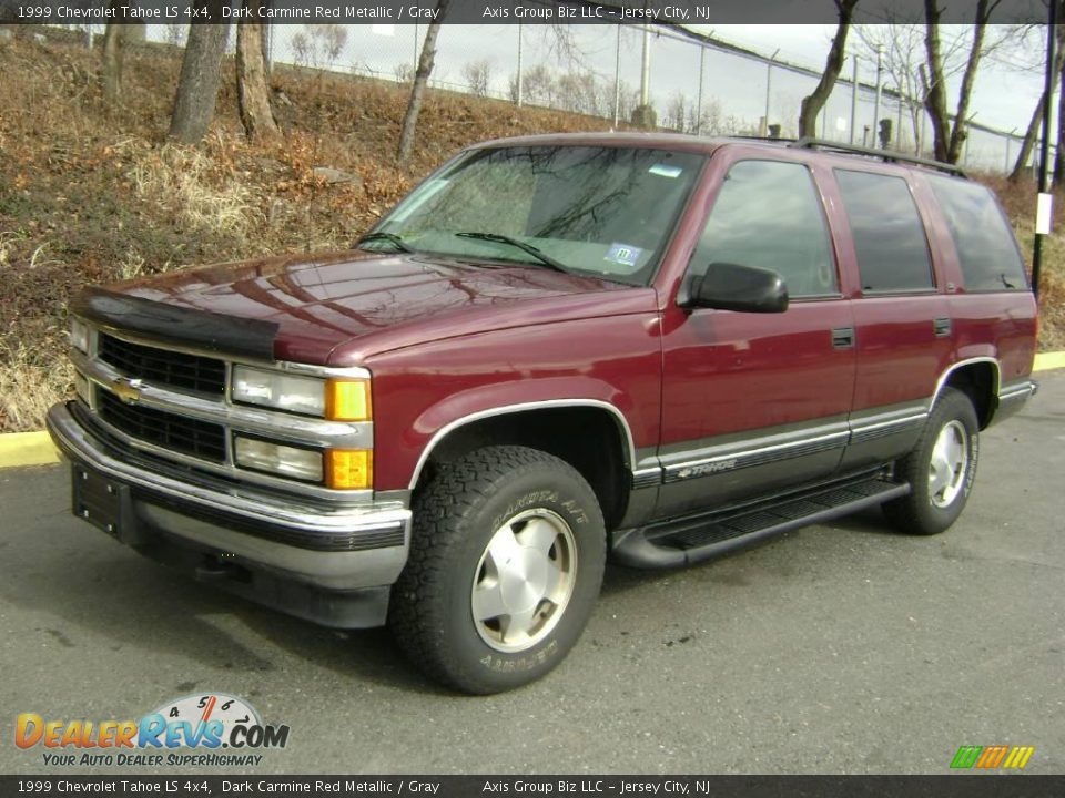 1999 Chevrolet Tahoe LS 4x4 Dark Carmine Red Metallic / Gray Photo #2