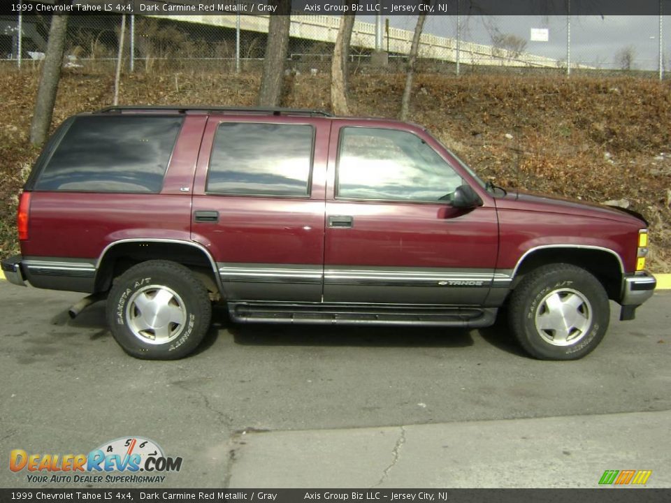 1999 Chevrolet Tahoe LS 4x4 Dark Carmine Red Metallic / Gray Photo #4