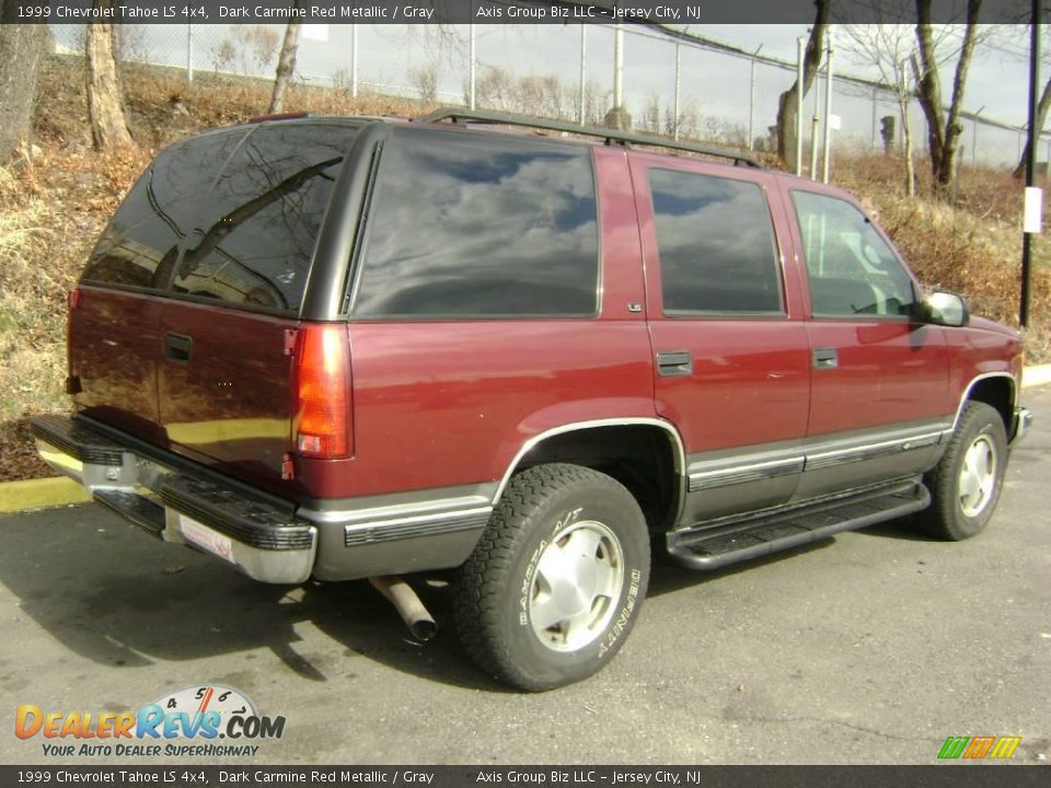 1999 Chevrolet Tahoe LS 4x4 Dark Carmine Red Metallic / Gray Photo #6