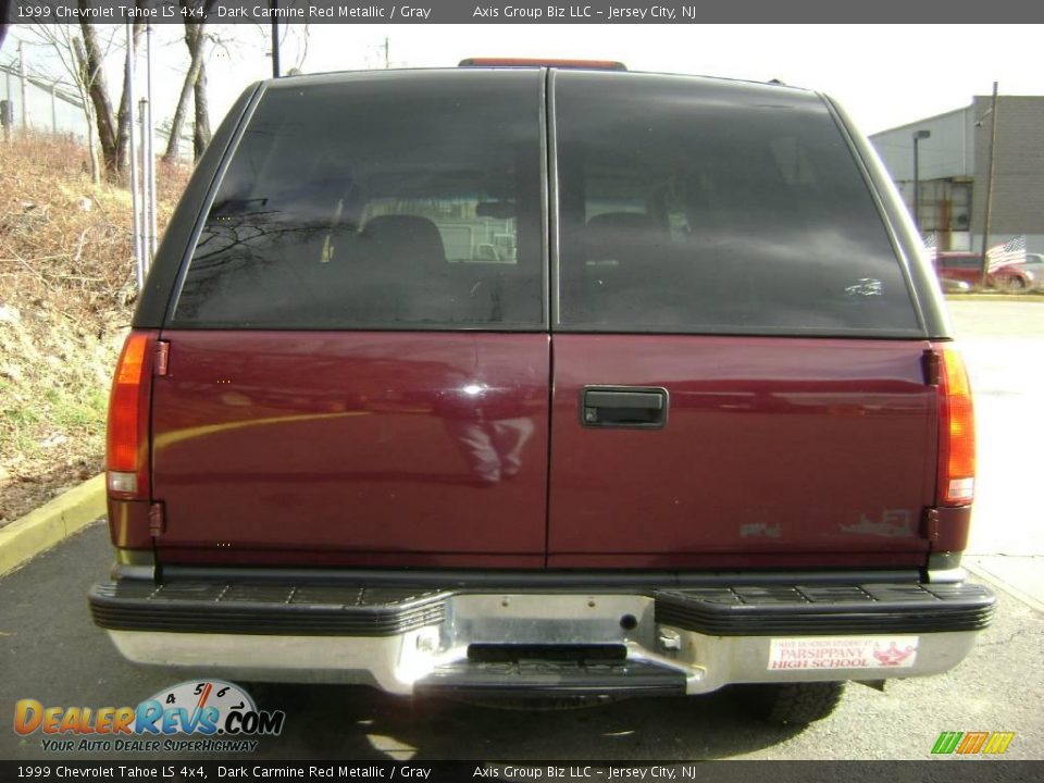 1999 Chevrolet Tahoe LS 4x4 Dark Carmine Red Metallic / Gray Photo #7