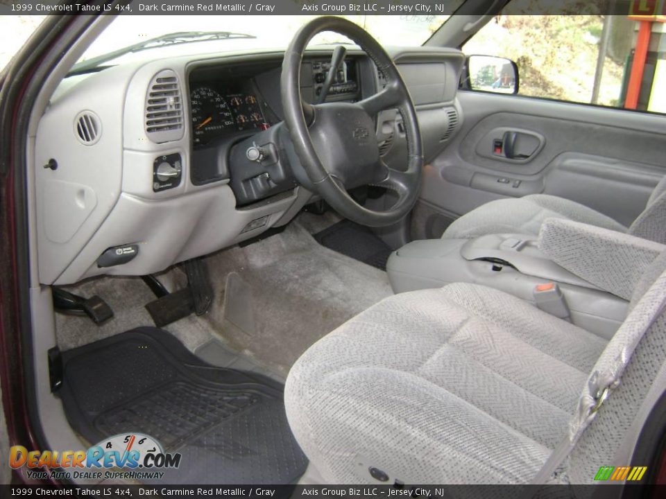 1999 Chevrolet Tahoe LS 4x4 Dark Carmine Red Metallic / Gray Photo #10