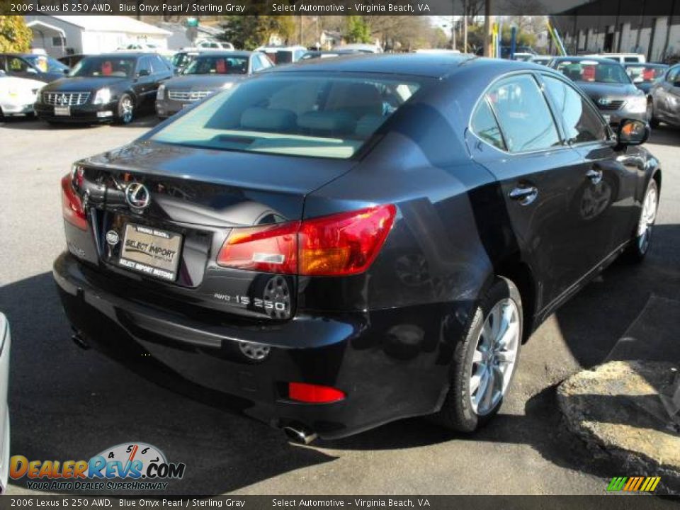 2006 Lexus IS 250 AWD Blue Onyx Pearl / Sterling Gray Photo #4
