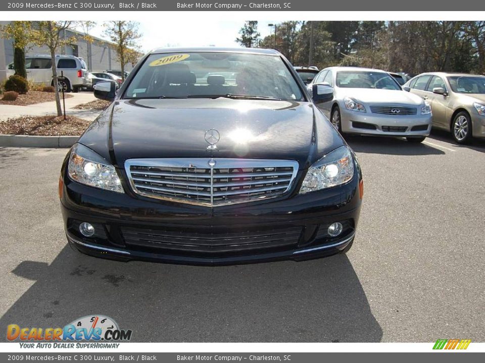 2009 Mercedes-Benz C 300 Luxury Black / Black Photo #14