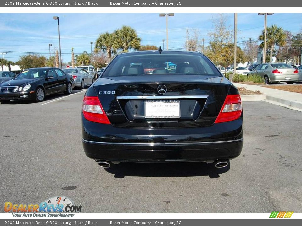 2009 Mercedes-Benz C 300 Luxury Black / Black Photo #17