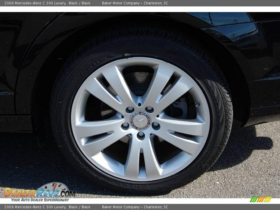 2009 Mercedes-Benz C 300 Luxury Black / Black Photo #19