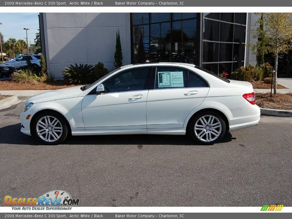 2009 Mercedes-Benz C 300 Sport Arctic White / Black Photo #2