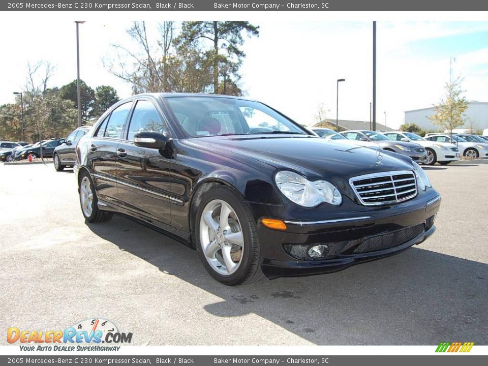 2005 Mercedes-Benz C 230 Kompressor Sedan Black / Black Photo #1