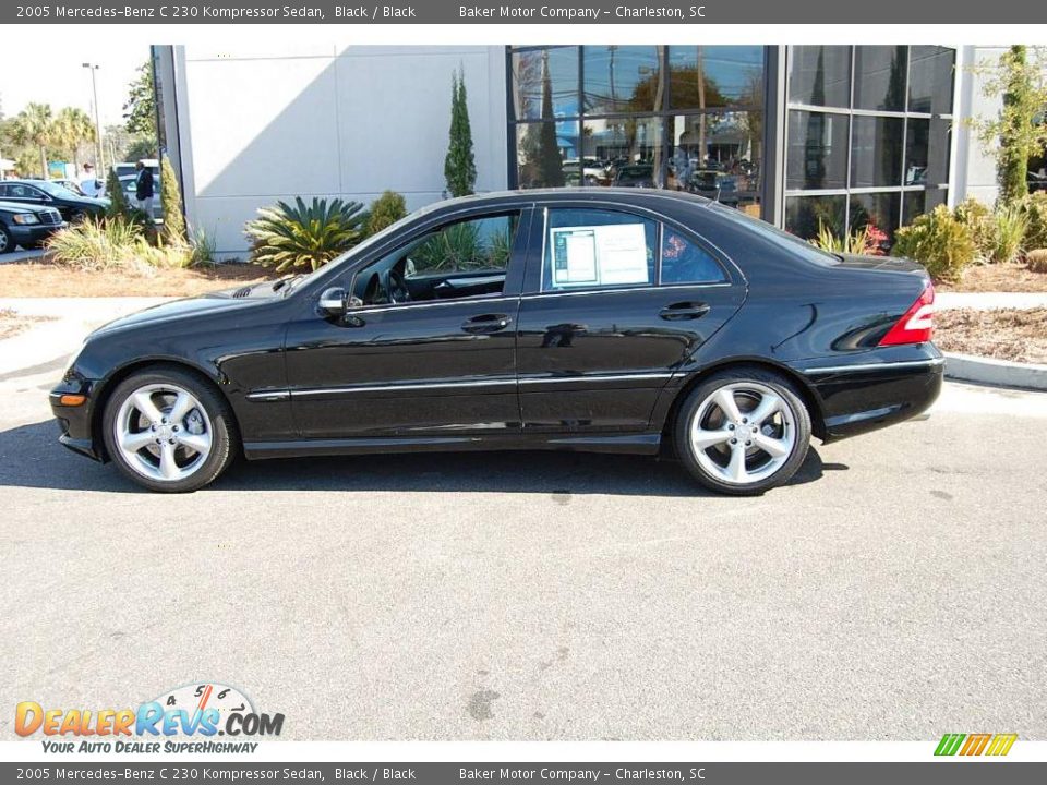2005 Mercedes-Benz C 230 Kompressor Sedan Black / Black Photo #2