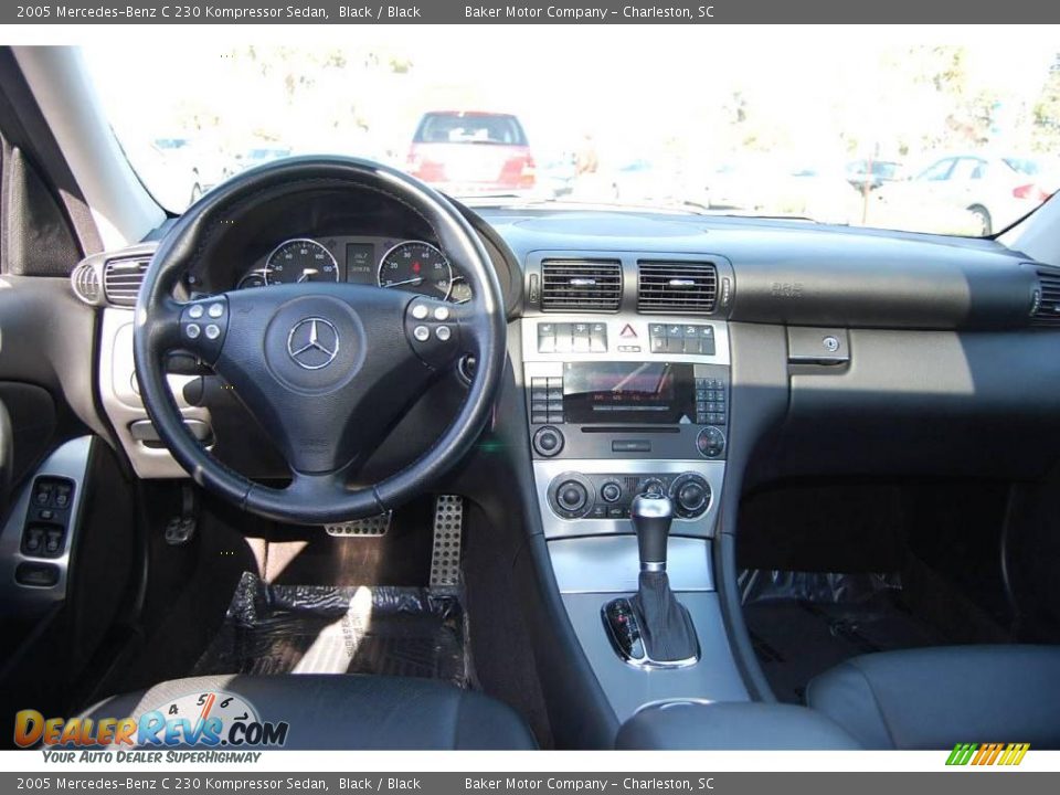 2005 Mercedes-Benz C 230 Kompressor Sedan Black / Black Photo #3