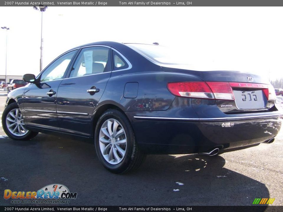 2007 Hyundai Azera Limited Venetian Blue Metallic / Beige Photo #4