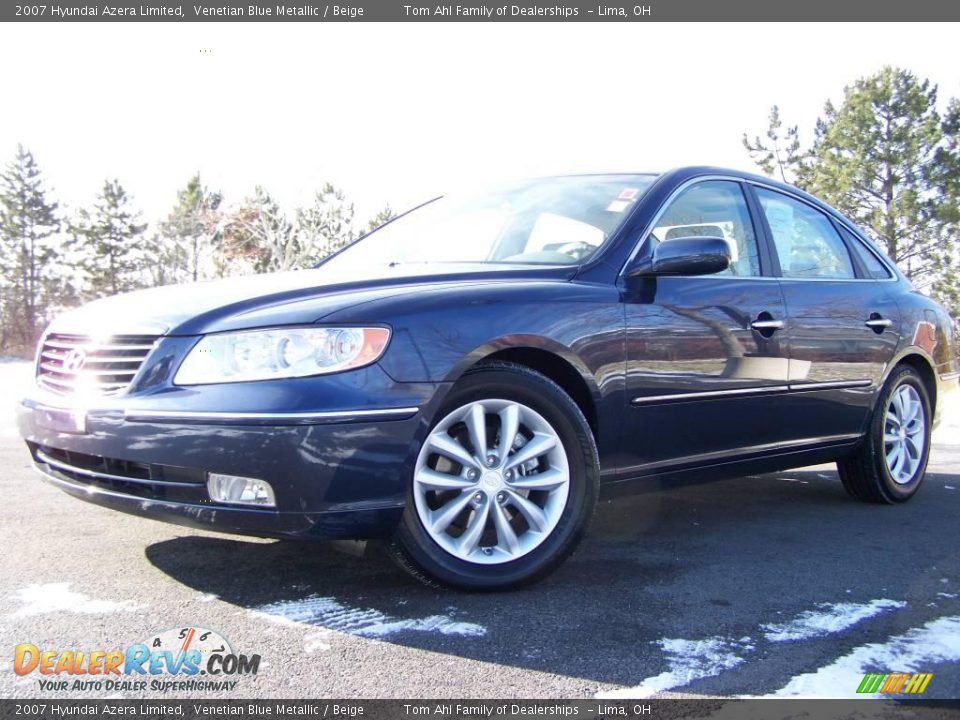 2007 Hyundai Azera Limited Venetian Blue Metallic / Beige Photo #5