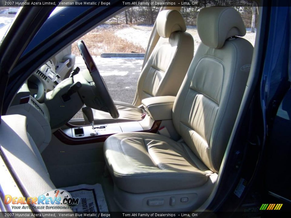 2007 Hyundai Azera Limited Venetian Blue Metallic / Beige Photo #9