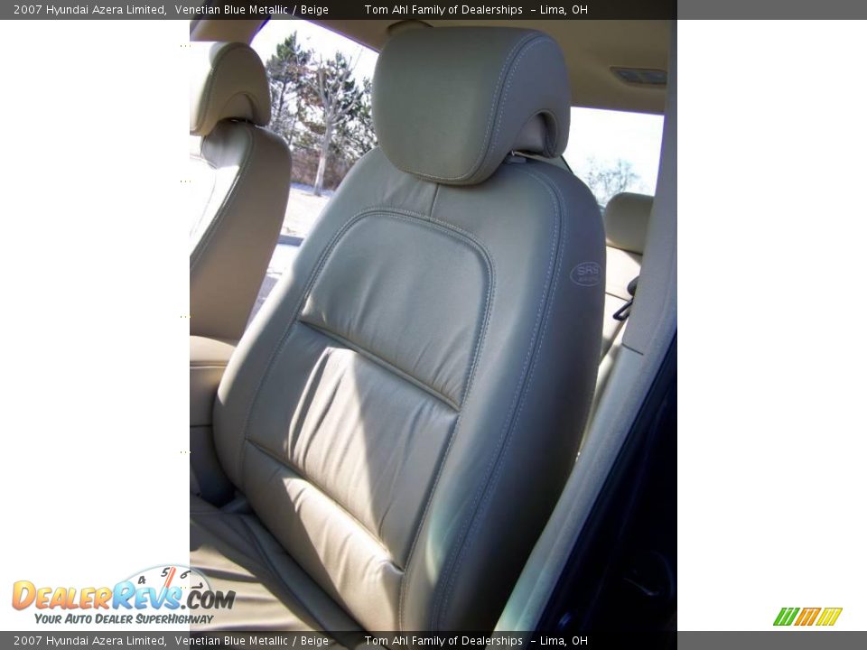 2007 Hyundai Azera Limited Venetian Blue Metallic / Beige Photo #10