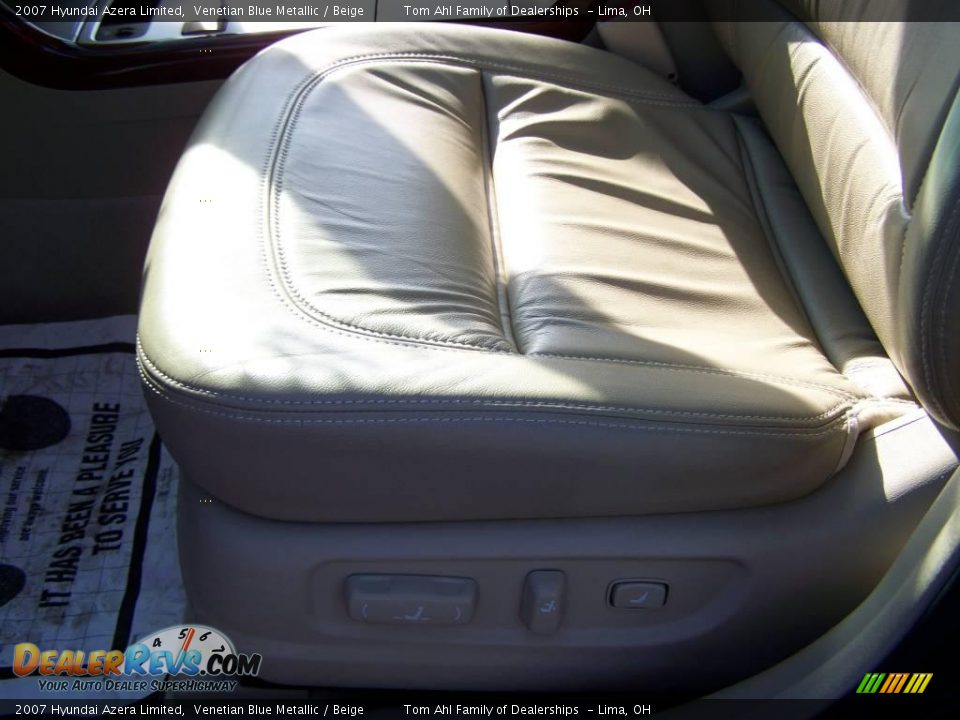 2007 Hyundai Azera Limited Venetian Blue Metallic / Beige Photo #11
