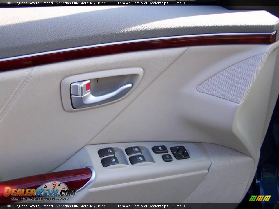 2007 Hyundai Azera Limited Venetian Blue Metallic / Beige Photo #12