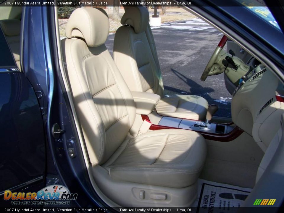 2007 Hyundai Azera Limited Venetian Blue Metallic / Beige Photo #15