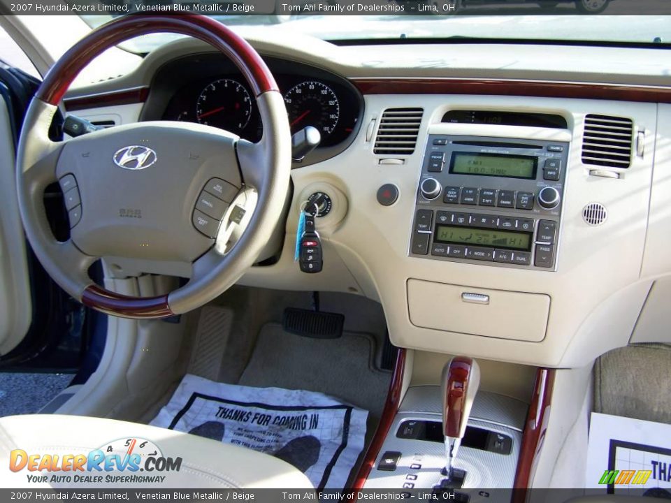2007 Hyundai Azera Limited Venetian Blue Metallic / Beige Photo #16
