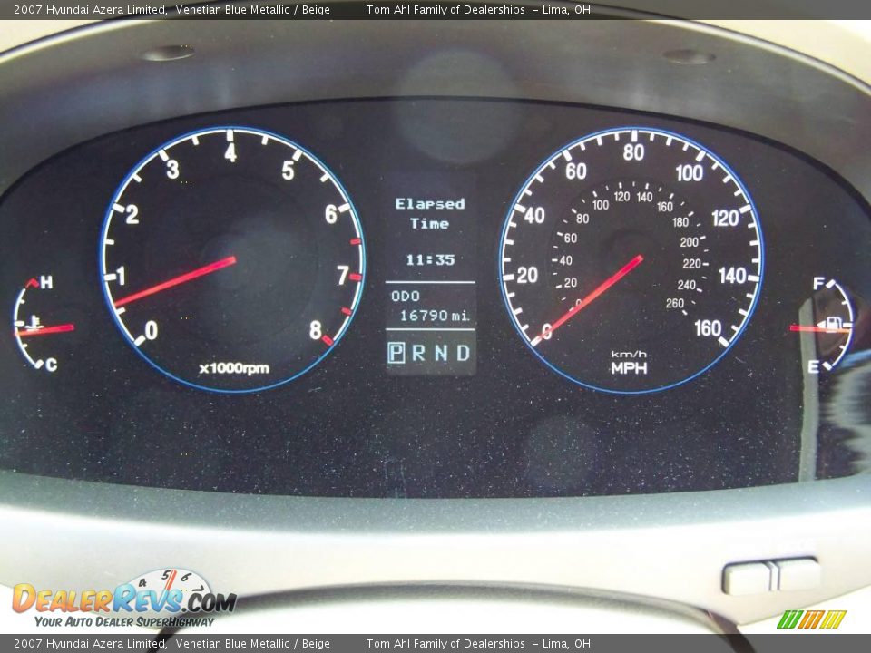 2007 Hyundai Azera Limited Venetian Blue Metallic / Beige Photo #18