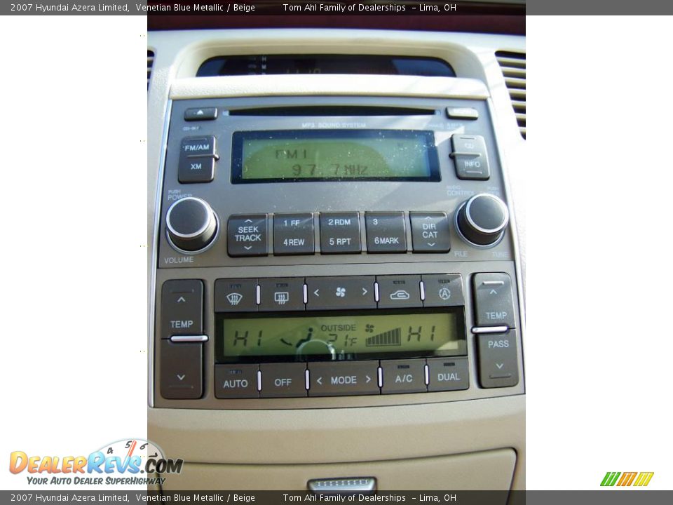 2007 Hyundai Azera Limited Venetian Blue Metallic / Beige Photo #21