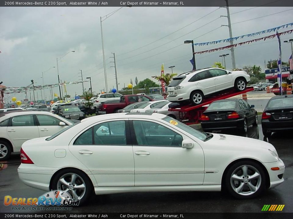 2006 Mercedes-Benz C 230 Sport Alabaster White / Ash Photo #2
